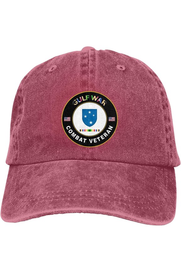 Us Army 23rd Infantry Division Gulf Combat Veteran Dad Hat Baseball Unisex Baseball Adjustable Washed Cap