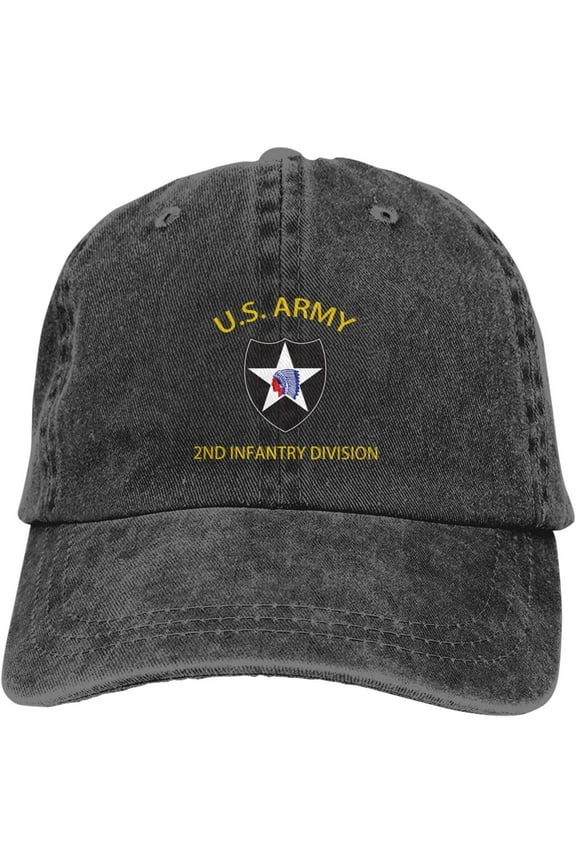 Us Army 2nd Infantry Division Veteran Dad Hat Baseball Unisex Baseball Adjustable Washed Cap