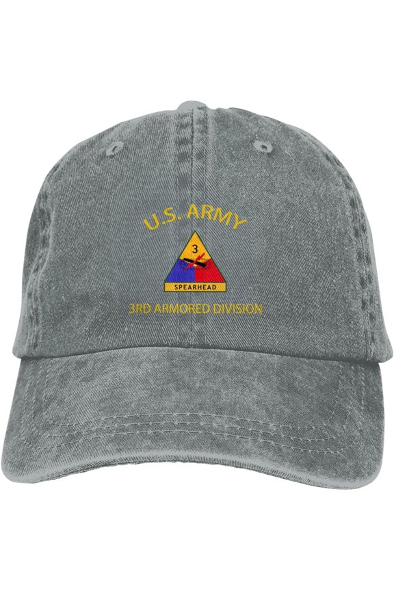 Us Army 3rd Armored Division Veteran Dad Hat Baseball Unisex Baseball Adjustable Washed Cap
