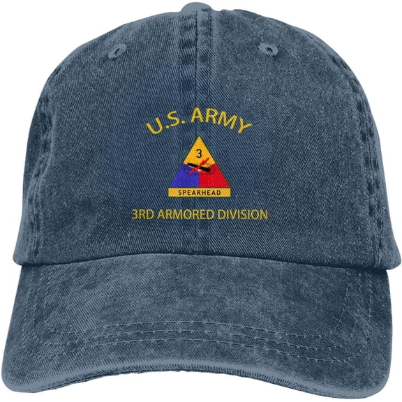 Us Army 3rd Armored Division Veteran Dad Hat Baseball Unisex Baseball Adjustable Washed Cap