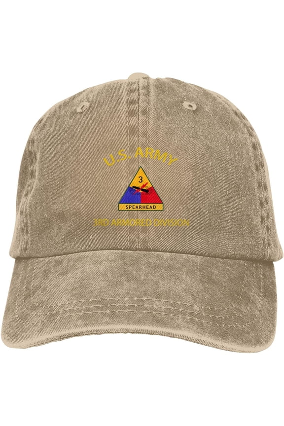 Us Army 3rd Armored Division Veteran Dad Hat Baseball Unisex Baseball Adjustable Washed Cap