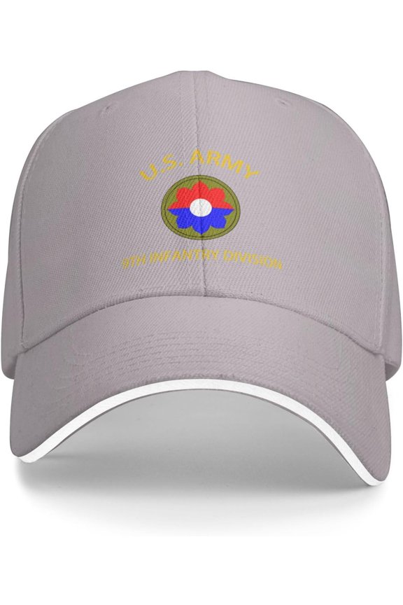 Us Army 9th Infantry Division Veteran Baseball Cap Outdoor Trucker Hats Adjustable Custom
