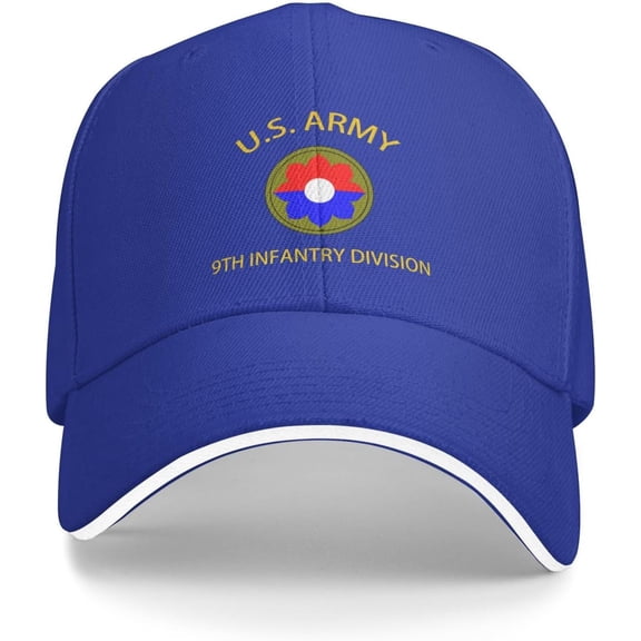 Us Army 9th Infantry Division Veteran Baseball Cap Outdoor Trucker Hats Adjustable Custom