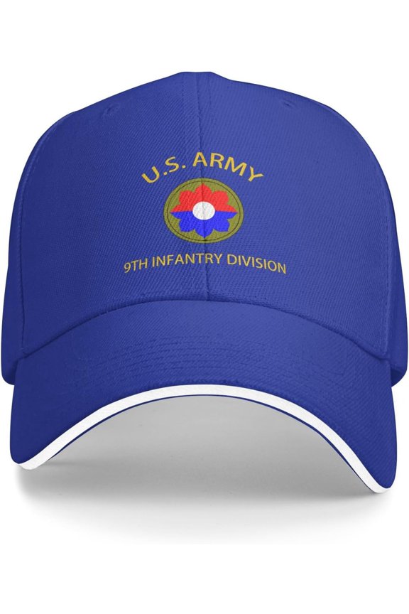 Us Army 9th Infantry Division Veteran Baseball Cap Outdoor Trucker Hats Adjustable Custom