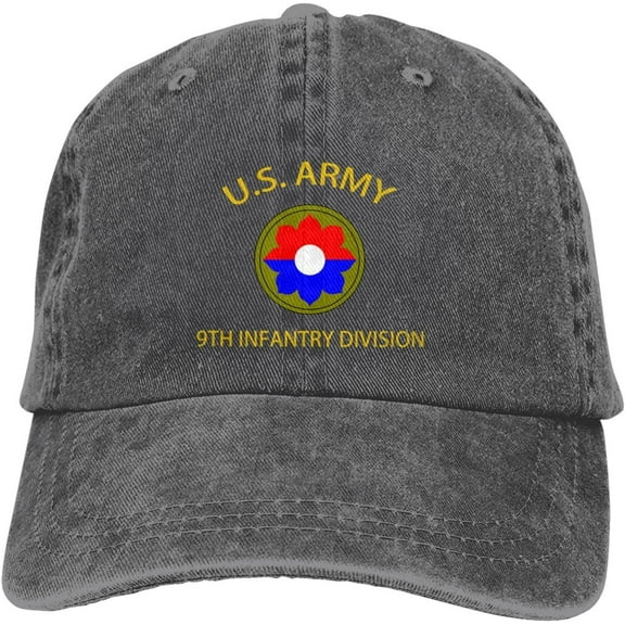 Us Army 9th Infantry Division Veteran Dad Hat Baseball Unisex Baseball Adjustable Washed Cap