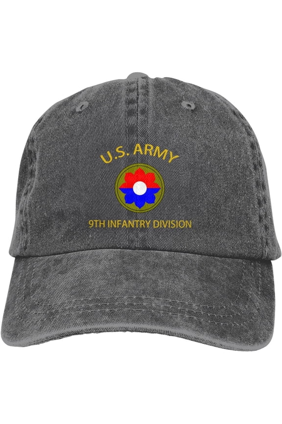 Us Army 9th Infantry Division Veteran Dad Hat Baseball Unisex Baseball Adjustable Washed Cap