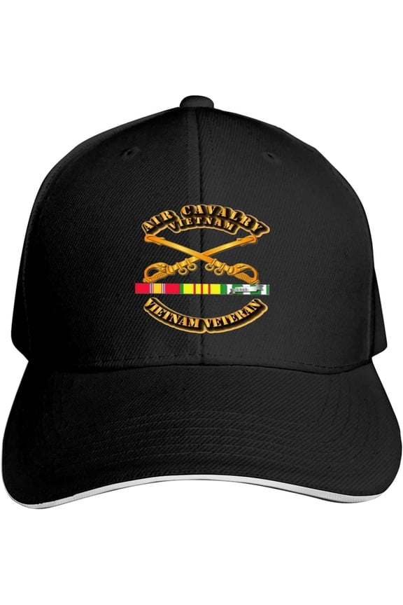 Us Army Air Cavalry W Vietnam Veteran Ribbons Unisex Baseball Cap Dad Hat Adjustable Snapback Hats Sandwich Cap Trucker Hat