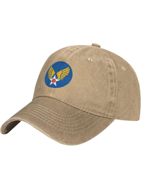 Us Army Air Corps Hap Arnold Wings Pattern Printing Baseball Cap for Men Women Dad Hat Adjustable Cap Black