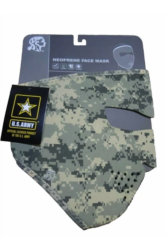 Us Army Airborne Full Face Mask Nose Mouth Cover Neoprene Acu Digital Camo Reuse