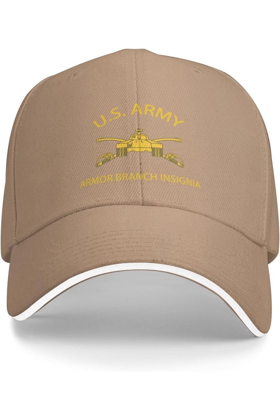 Us Army Armor Branch Insignia Veteran Baseball Cap Outdoor Trucker Hats Adjustable Custom