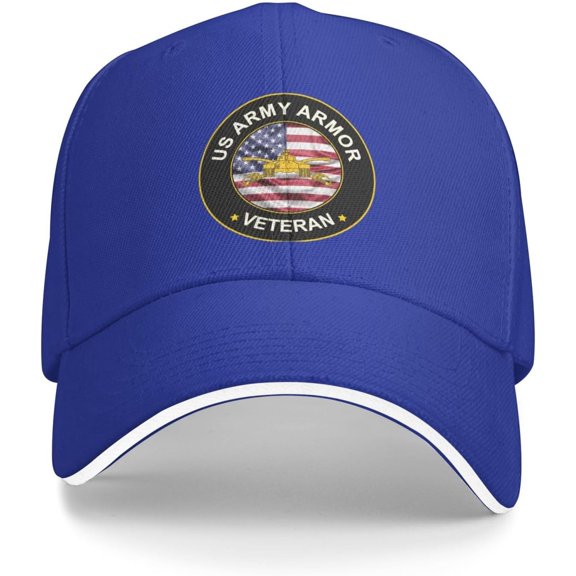 Us Army Armor Branch Insignia Veteran Baseball Cap Outdoor Trucker Hats Adjustable Custom