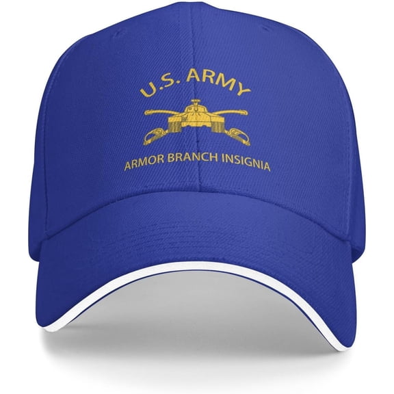 Us Army Armor Branch Insignia Veteran Baseball Cap Outdoor Trucker Hats Adjustable Custom
