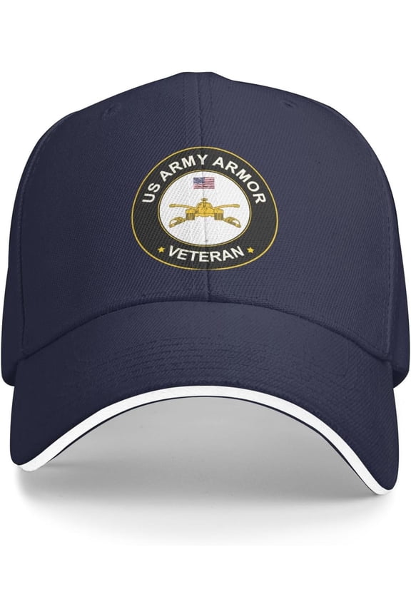 Us Army Armor Branch Insignia Veteran Baseball Cap Outdoor Trucker Hats Adjustable Custom
