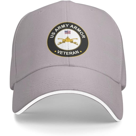 Us Army Armor Branch Insignia Veteran Baseball Cap Outdoor Trucker Hats Adjustable Custom