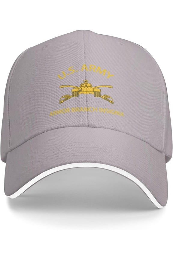 Us Army Armor Branch Insignia Veteran Baseball Cap Outdoor Trucker Hats Adjustable Custom