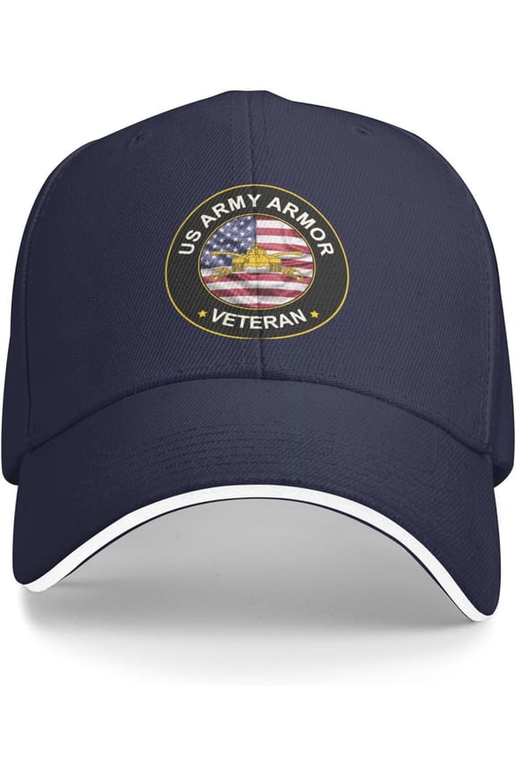 Us Army Armor Branch Insignia Veteran Baseball Cap Outdoor Trucker Hats Adjustable Custom