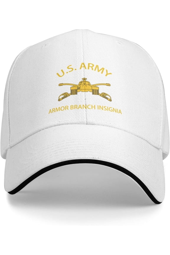 Us Army Armor Branch Insignia Veteran Baseball Cap Outdoor Trucker Hats Adjustable Custom