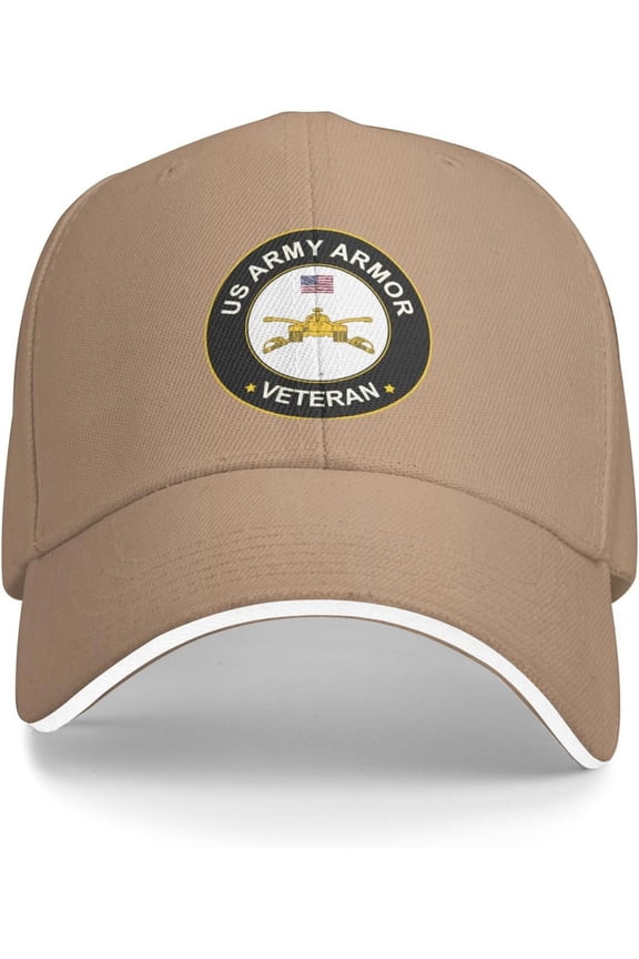 Us Army Armor Branch Insignia Veteran Baseball Cap Outdoor Trucker Hats Adjustable Custom