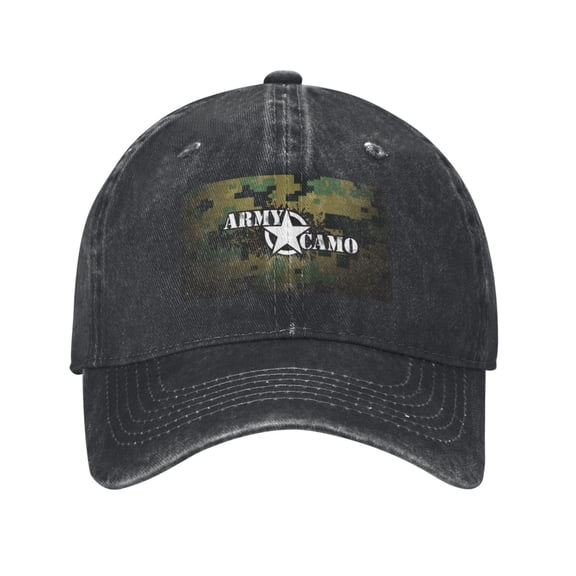 Us Army Camo Logo Adult Adjustable Classic Washed Casquette Cap Hat Baseball Cap For Man For Woman