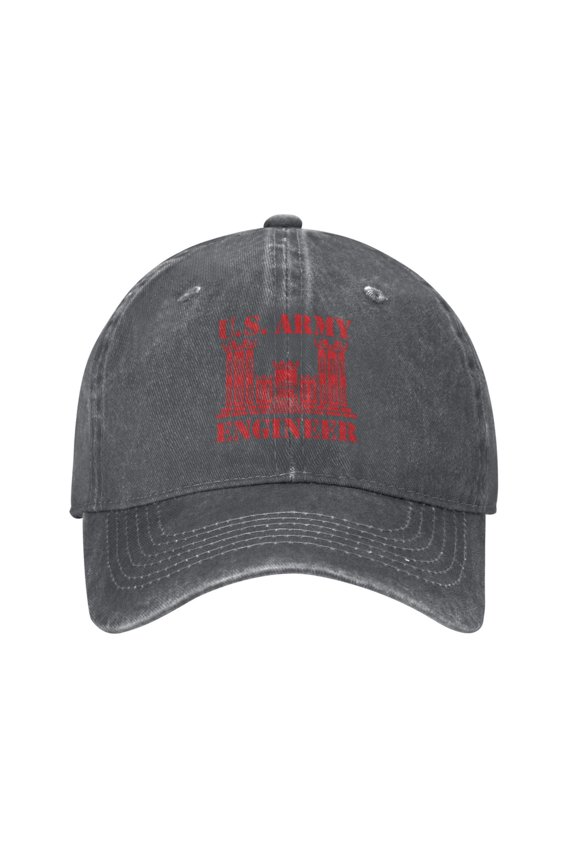 Us Army Combat Engineer Adult Adjustable Classic Washed Casquette Cap Hat Baseball Cap For Man For Woman
