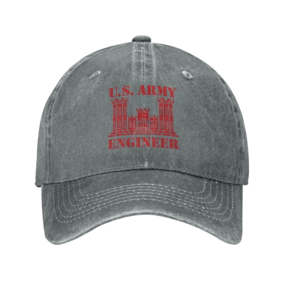 Us Army Combat Engineer Adult Adjustable Classic Washed Casquette Cap Hat Baseball Cap For Man For Woman