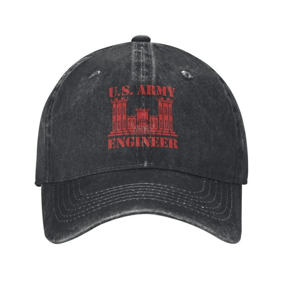 Us Army Combat Engineer Adult Adjustable Classic Washed Casquette Cap Hat Baseball Cap For Man For Woman