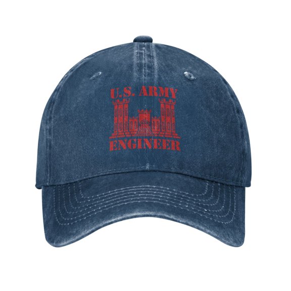 Us Army Combat Engineer Adult Adjustable Classic Washed Casquette Cap Hat Baseball Cap For Man For Woman