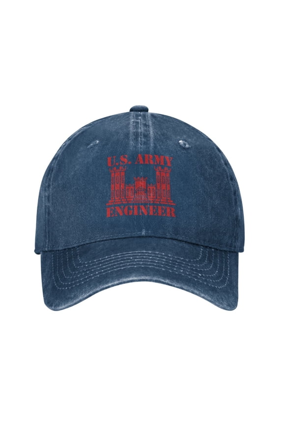 Us Army Combat Engineer Adult Adjustable Classic Washed Casquette Cap Hat Baseball Cap For Man For Woman