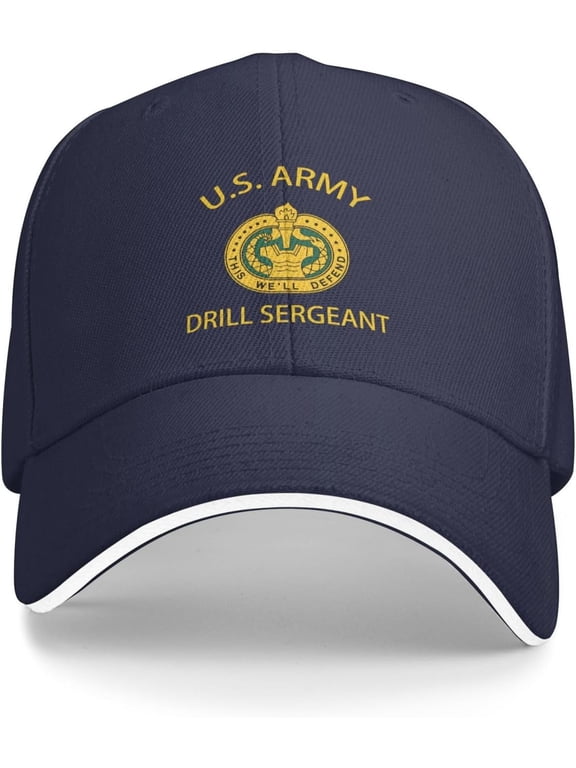 Us Army Drill Sergeant Veteran Baseball Cap Outdoor Trucker Hats Adjustable Custom