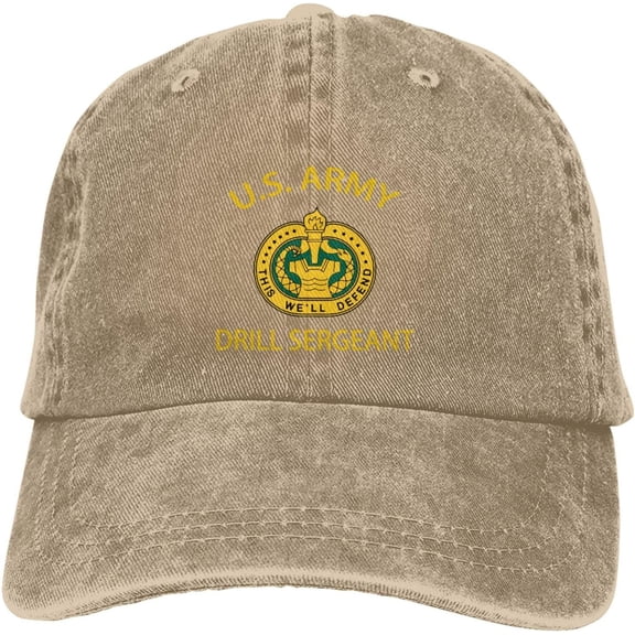 Us Army Drill Sergeant Veteran Dad Hat Baseball Unisex Baseball Adjustable Washed Cap