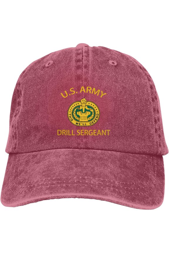Us Army Drill Sergeant Veteran Dad Hat Baseball Unisex Baseball Adjustable Washed Cap