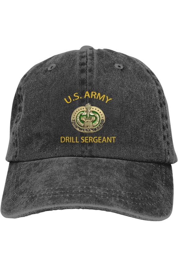 Us Army Drill Sergeant Veteran Dad Hat Baseball Unisex Baseball Adjustable Washed Cap