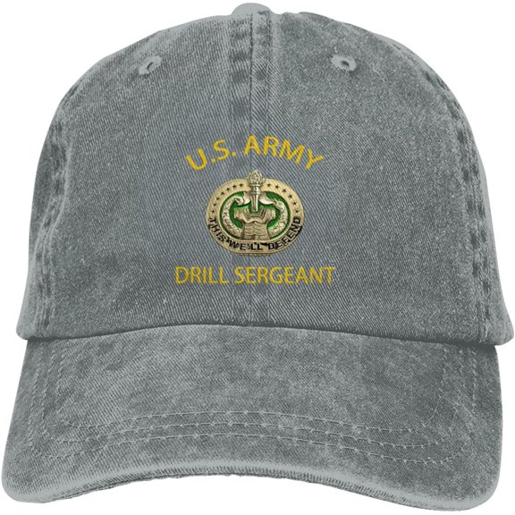 Us Army Drill Sergeant Veteran Dad Hat Baseball Unisex Baseball Adjustable Washed Cap