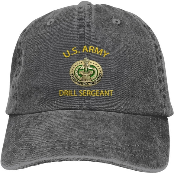 Us Army Drill Sergeant Veteran Dad Hat Baseball Unisex Baseball Adjustable Washed Cap