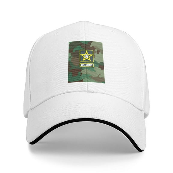 Us Army Emblem On Camouflage Unisex Sandwich Cap Classic Baseball Capunisex Adjustable Casquette Dad Hat