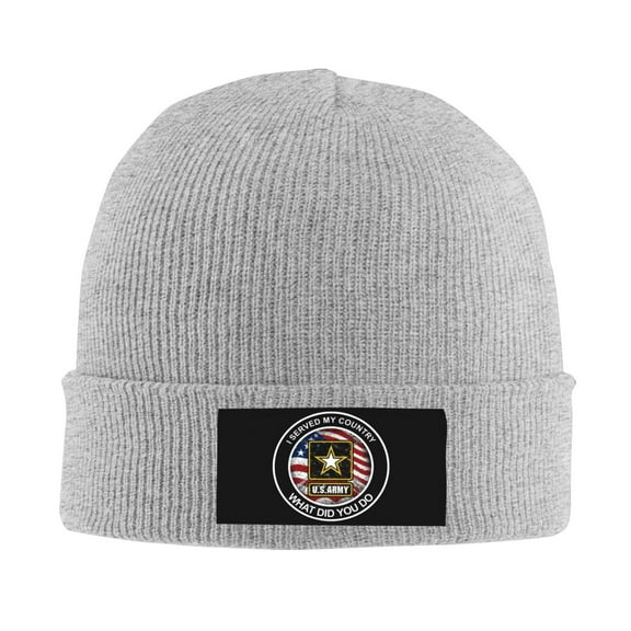 Us Army I Served My Country What Did You Do Men Women Knitted Hat Adult Knit Beanie For Fall Winter Knit Hat Cap Slouchy Knitted Skull Cap