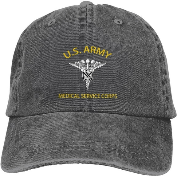 Us Army Medical Service Corps Veteran Dad Hat Baseball Unisex Baseball Adjustable Washed Cap