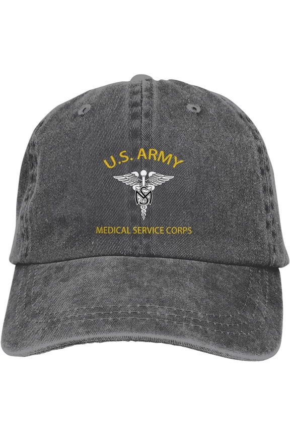 Us Army Medical Service Corps Veteran Dad Hat Baseball Unisex Baseball Adjustable Washed Cap