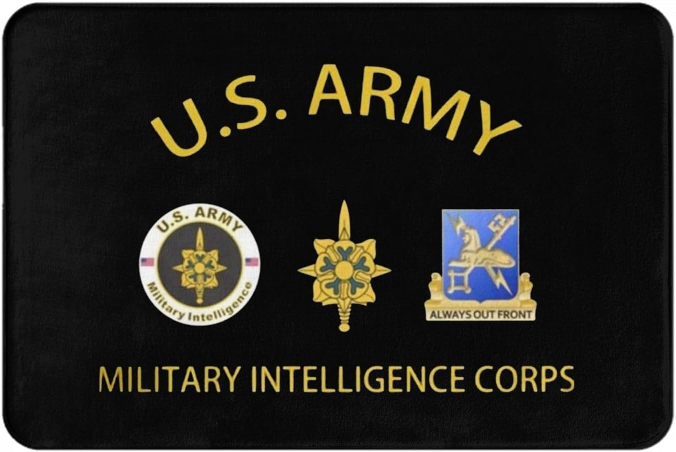 Us Army Military Intelligence Corps Veteran Carpet Doormat