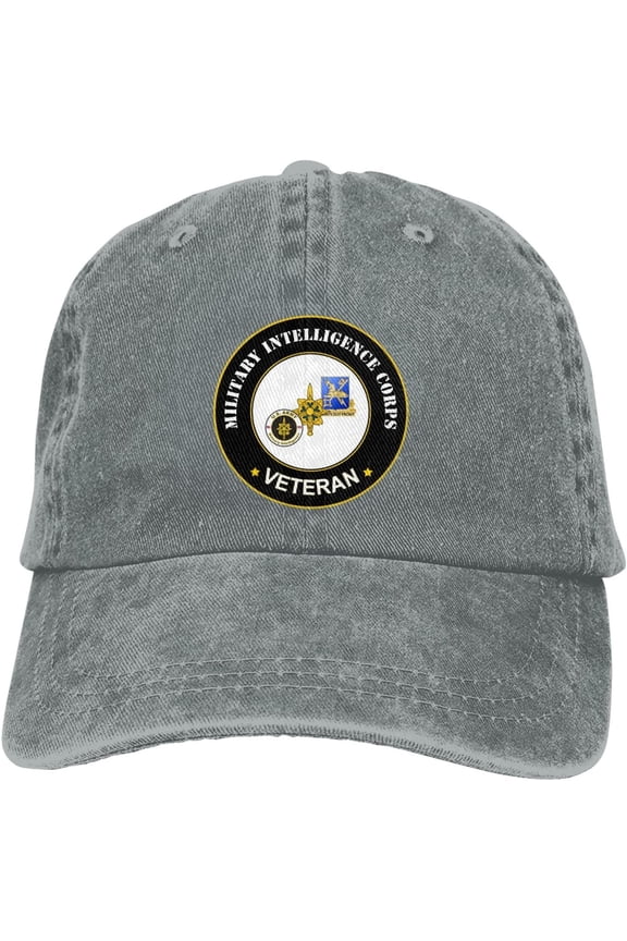 Us Army Military Intelligence Corps Veteran Dad Hat Baseball Unisex Baseball Adjustable Washed Cap