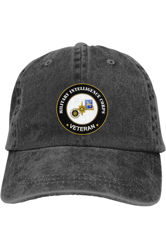 Us Army Military Intelligence Corps Veteran Dad Hat Baseball Unisex Baseball Adjustable Washed Cap