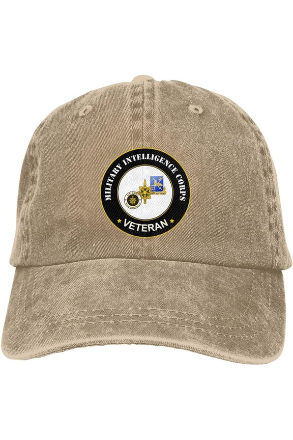 Us Army Military Intelligence Corps Veteran Dad Hat Baseball Unisex Baseball Adjustable Washed Cap