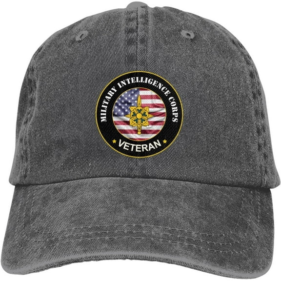 Us Army Military Intelligence Corps Veteran Dad Hat Baseball Unisex Baseball Adjustable Washed Cap
