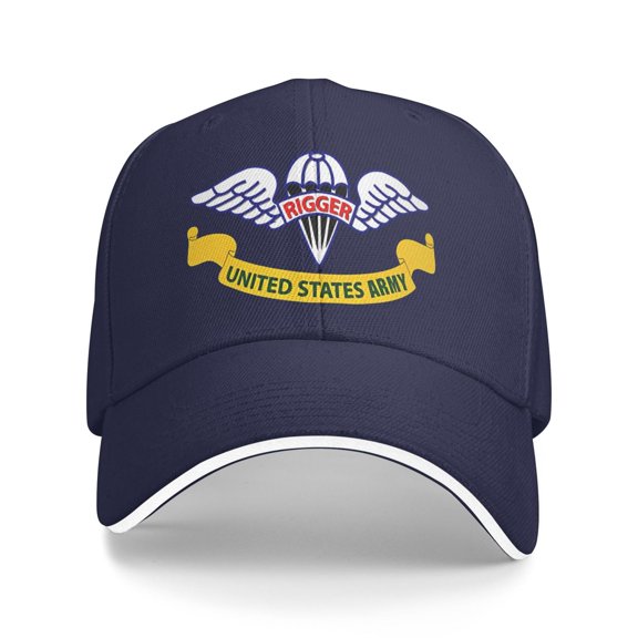 Us Army Parachute Rigger Wing Badge Cloth Wo Txt Unisex Baseball Cap Adjustable Snapback Hats Dad Hat Trucker Hat Sandwich Cap