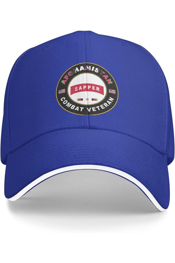 Us Army Sapper Afghanistan Combat Veteran Baseball Cap Outdoor Trucker Hats Adjustable Custom