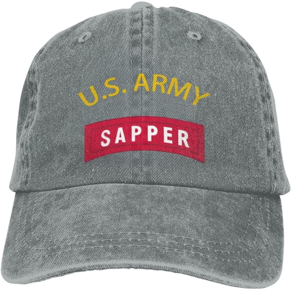 Us Army Sapper Veteran Dad Hat Baseball Unisex Baseball Adjustable Washed Cap