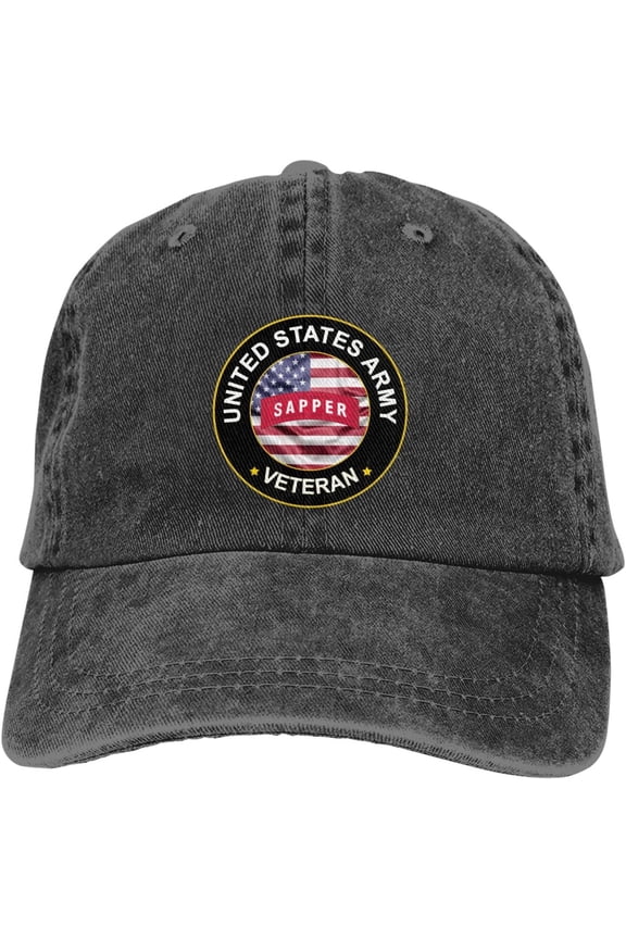 Us Army Sapper Veteran Dad Hat Baseball Unisex Baseball Adjustable Washed Cap