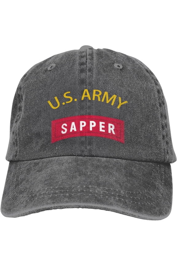 Us Army Sapper Veteran Dad Hat Baseball Unisex Baseball Adjustable Washed Cap