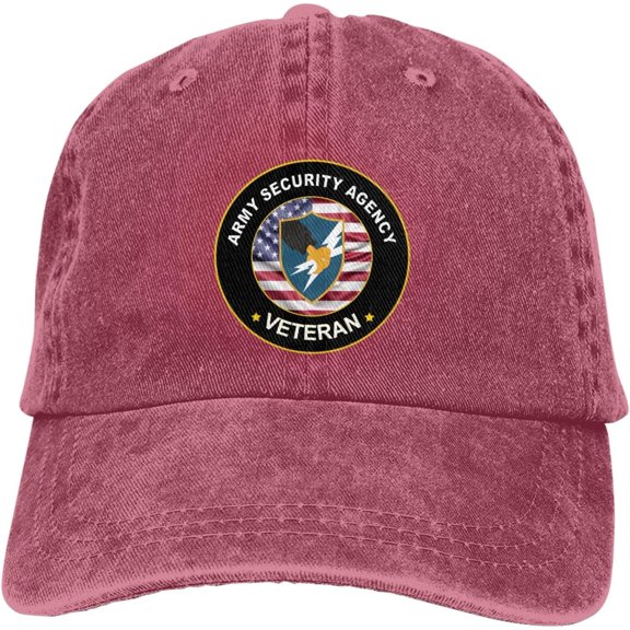 Us Army Security Agency Veteran Dad Hat Baseball Unisex Baseball Adjustable Washed Cap