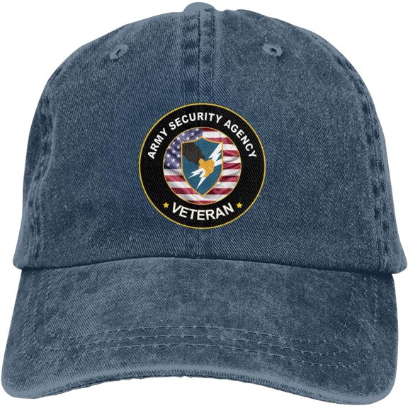 Us Army Security Agency Veteran Dad Hat Baseball Unisex Baseball Adjustable Washed Cap